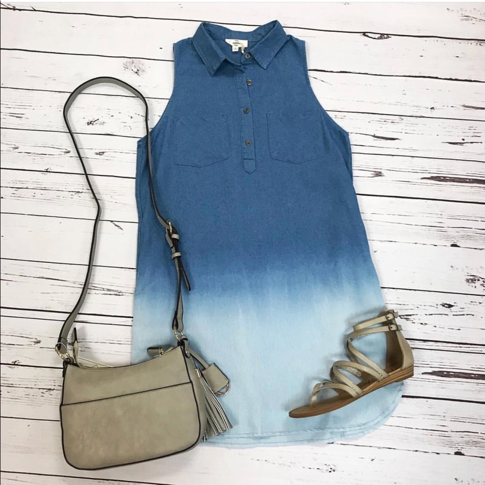 Denim Ombre Sleeveless Dress *New*